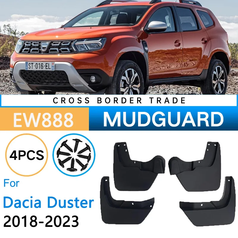 

Автомобильные Брызговики для Dacia Renault Duster 2023 2022 2021 2020 2019 2018, передние и задние колеса, брызговики, брызговики