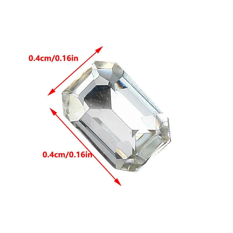 ネイルデコレーション用の3Dカラーラインストーン,透明なハート型のクリスタルストーン,キューブ,砂糖型,マニキュアジュエリー,DIY,40個