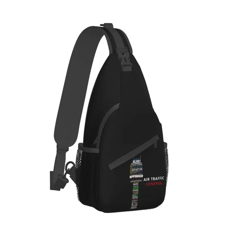 Mochila cruzada con controlador de tráfico aéreo para hombre, bolso de pecho de hombro para piloto de caza, viaje y ciclismo