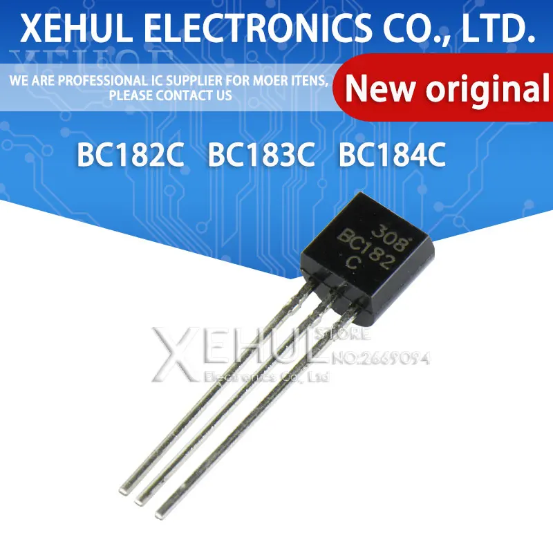 20/50PCS  BC182  BC182C BC183C  BC183  BC184C  BC184  BC182  100pcs/bag Transistor TO-92 Triode Transistor