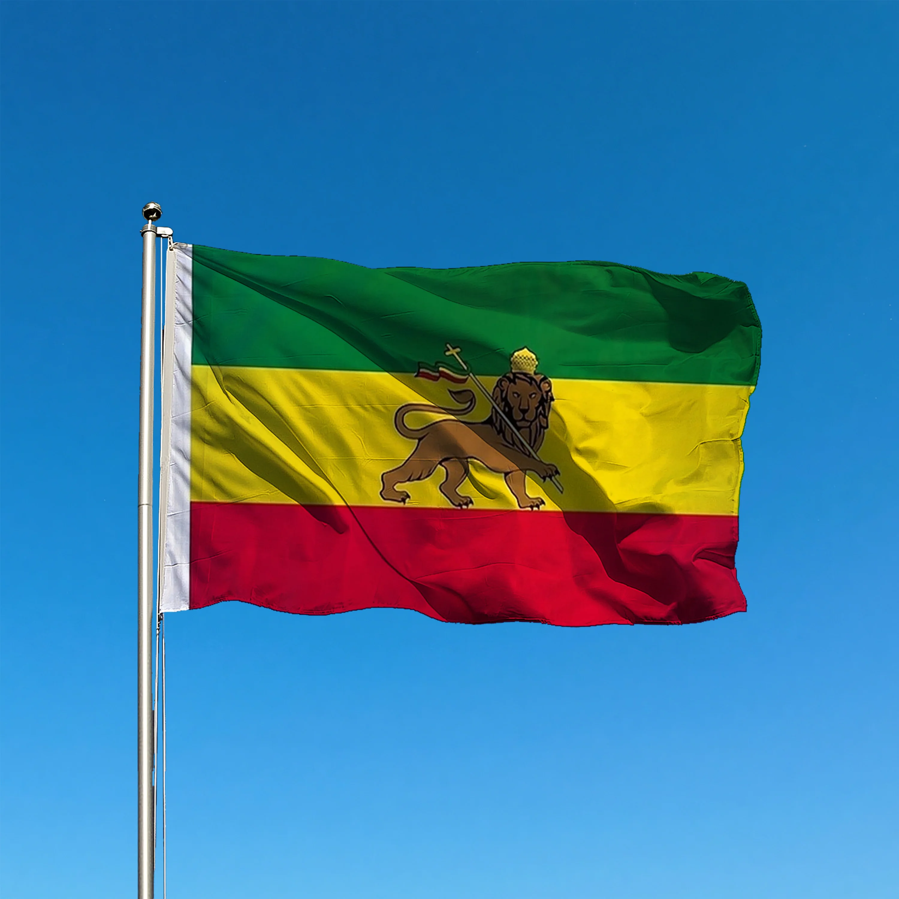 

1pc Ethiopia (Lion) Flag, 3x5ft/2x3ft Durable Polyester Flag Banner - Holiday Festival National Pride Flag