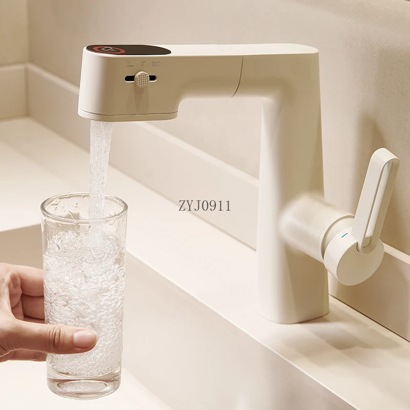 كريم رفع الهواء صنبور قابل للسحب حوض الحمام المنزلي صنبور ساخن وبارد #4