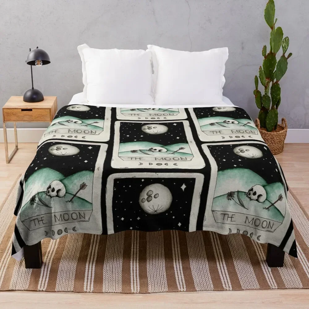 The Moon Tarot Throw Blanket Luxury Throw Hair Plaid Blankets