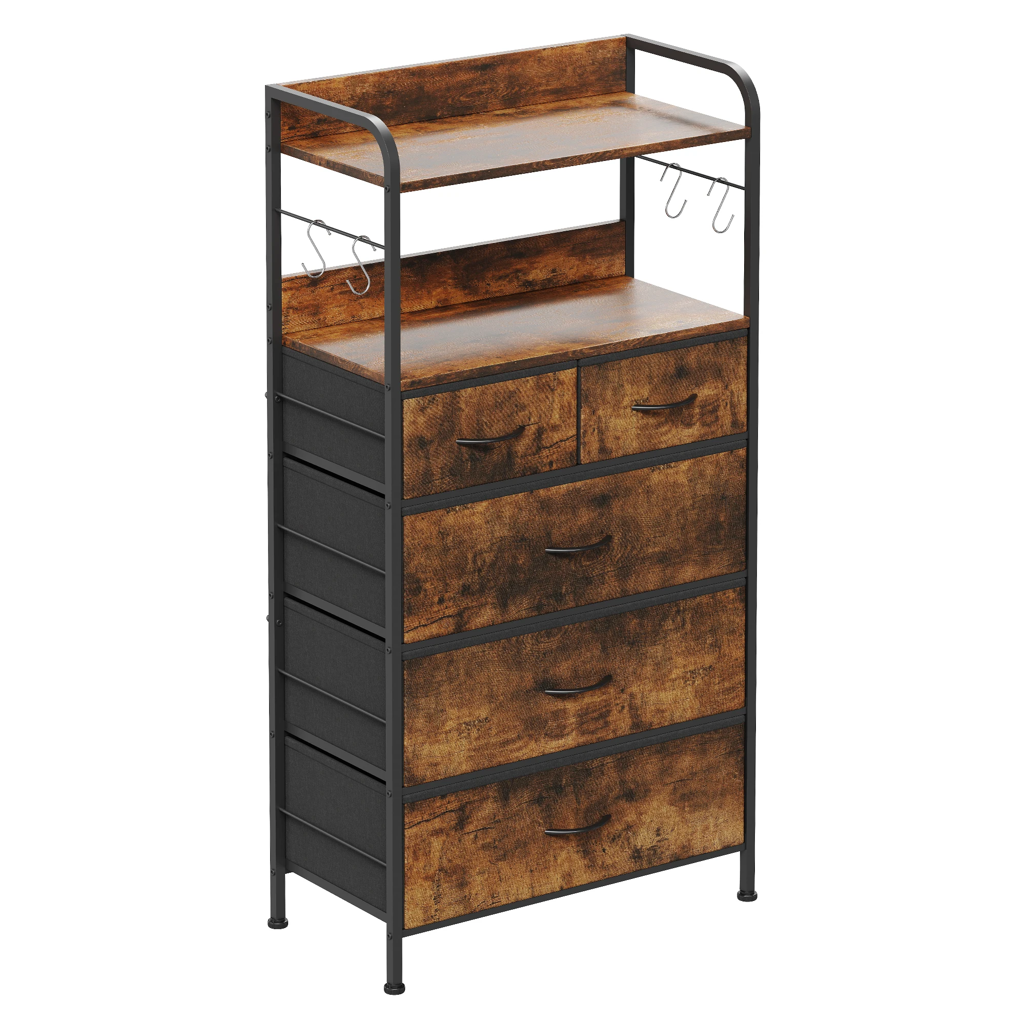 

Dresser for Bedroom with 5 Drawers, Dressers & Chests of Drawers for Hallway, Entryway, Storage Organizer Unit with Fabric