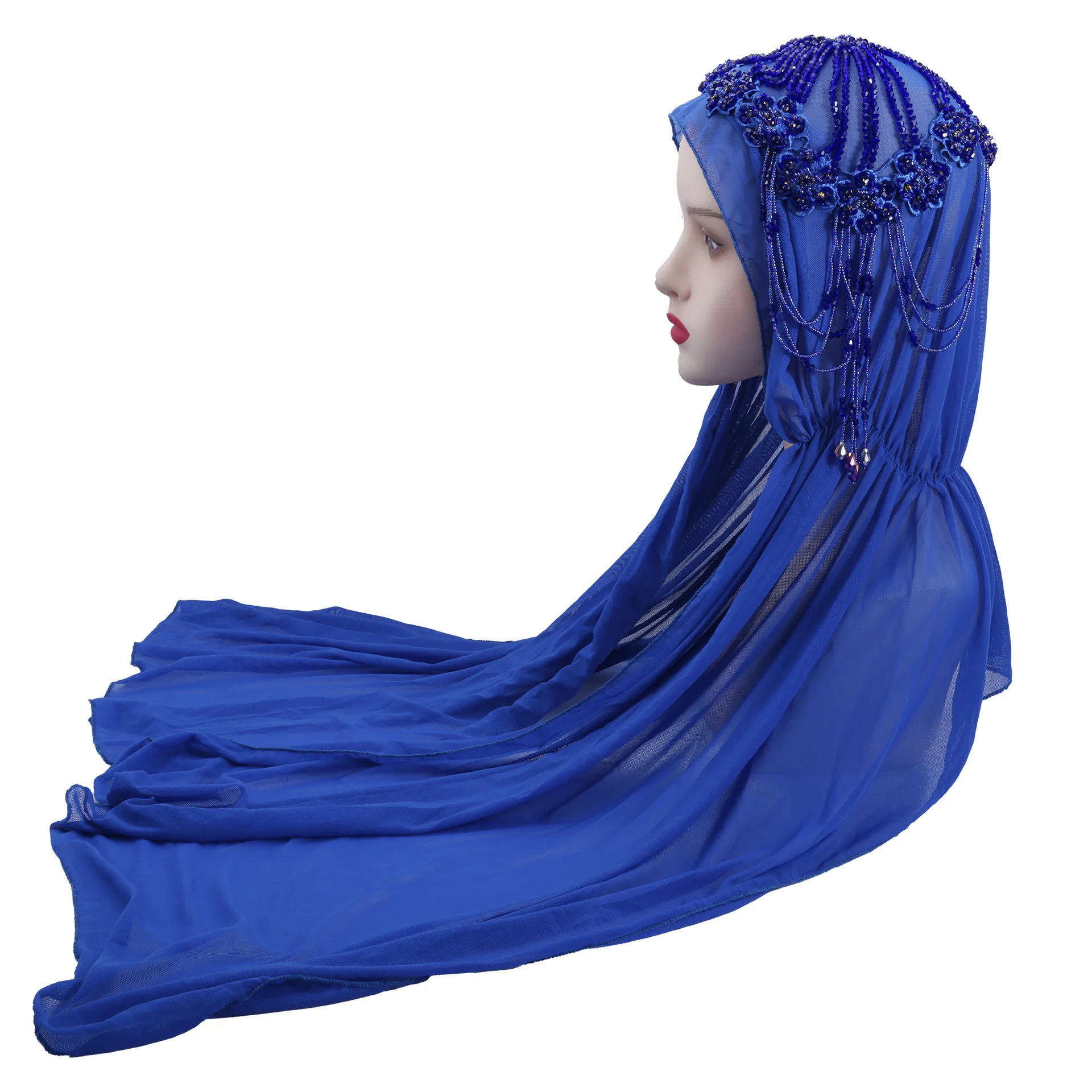 

Элегантный тюрбан с кисточками и бисером, шали Амира, женский платок, арабские шарфы, легкие, подходят для свадебной вечеринки