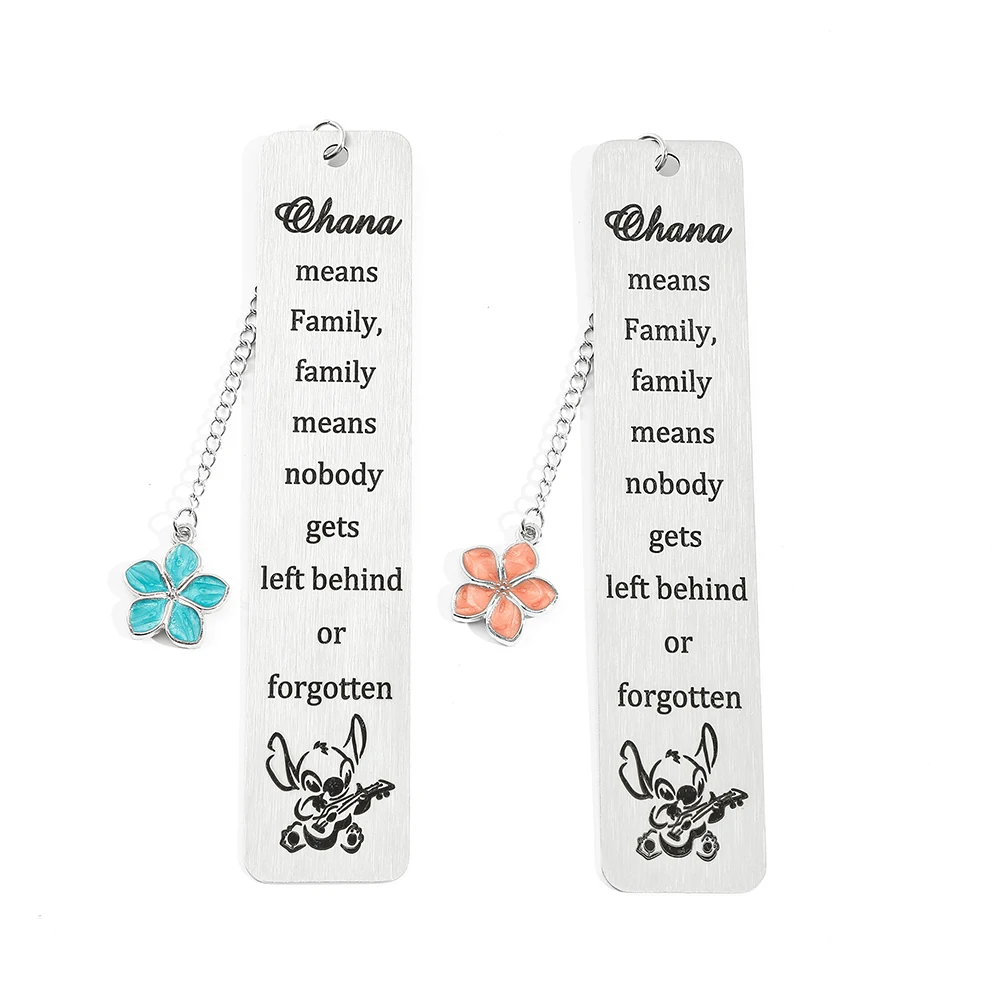 Disney ohana Stitch Bookmarks, Stitch Stainless Steel Pendant Bookmarks, Stitch Fans' Learning Stationery, Page Marking Supplies