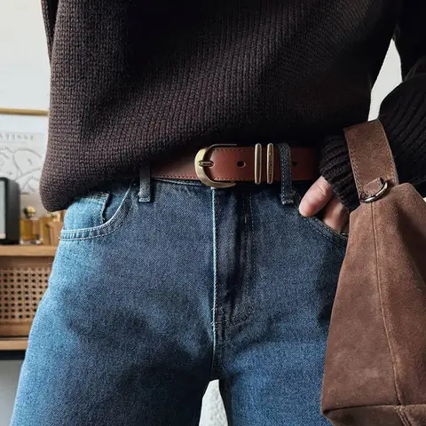 BEAUTODAY, cinturón Retro de lujo para mujer, cuero genuino, hebilla plateada, pretina de piel de vaca para mujer, accesorio de moda hecho a mano 91100 2024