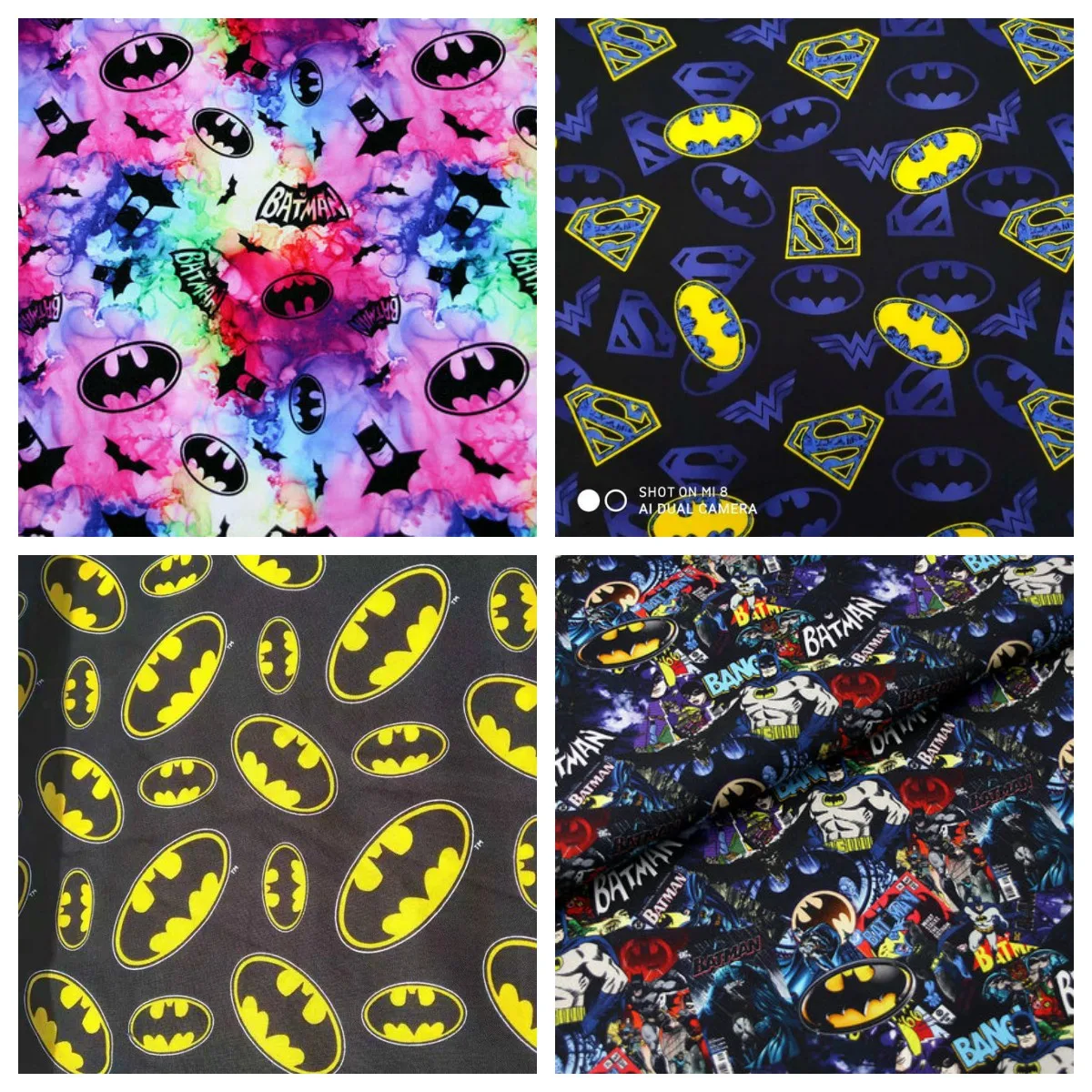 140cm Width Cartoon Batman Logo Design 100 Cotton Fabric for  DIY Patchwork Textile Tissu Home Clothing Sew Material