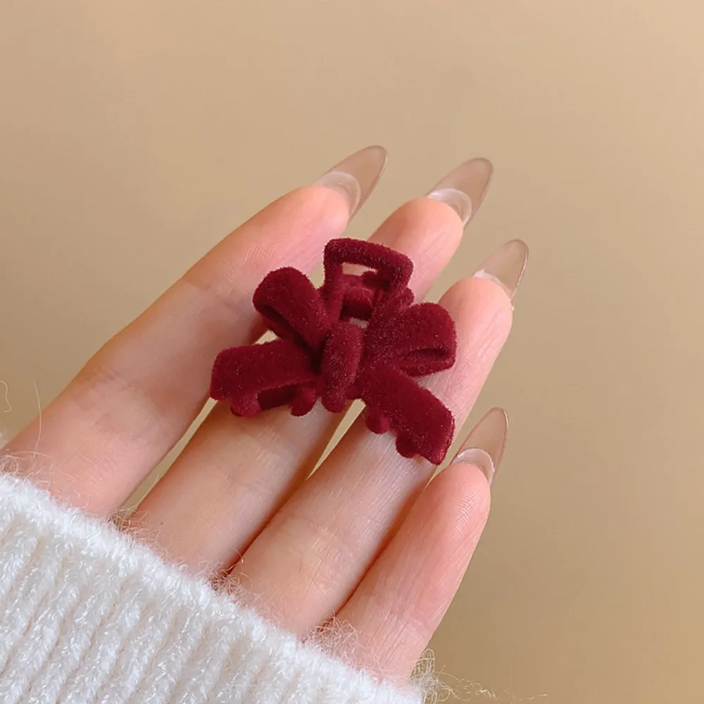 Klip ambil kepala putri busur beludru, jepit rambut samping terompet hitam, klip rambut poni untuk wanita gadis