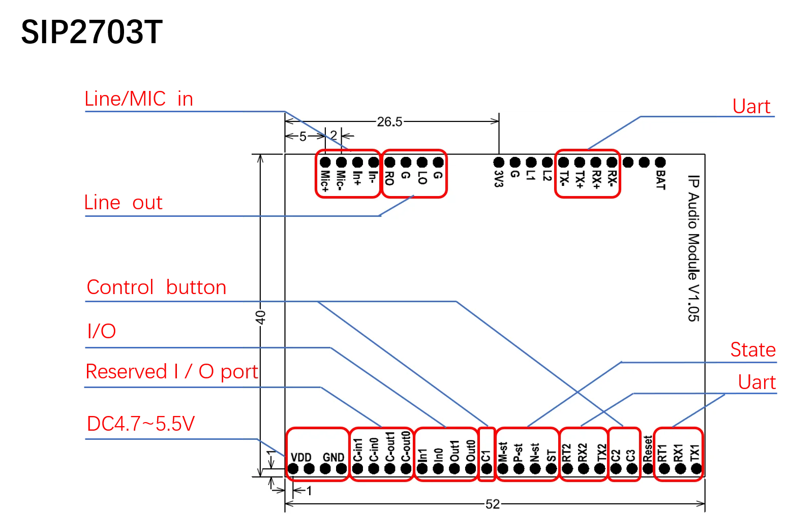 وحدة شبكة الصوت SIP2701T تدعم البث POE OEM والاتصال الداخلي ثنائي الاتجاه