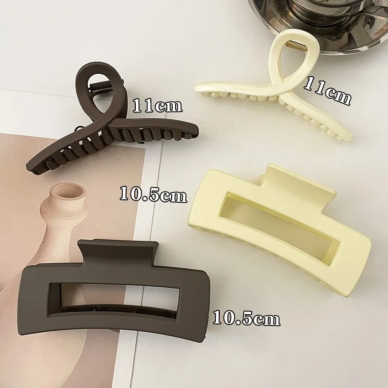 3/4/5pcs Frauen Mädchen Haar Krallen Clips schwarz Kaffee große Klaue Clips Pferdes chwanz Haarnadel Krabben Haars pange Mode Haarschmuck Geschenke – Detail 5