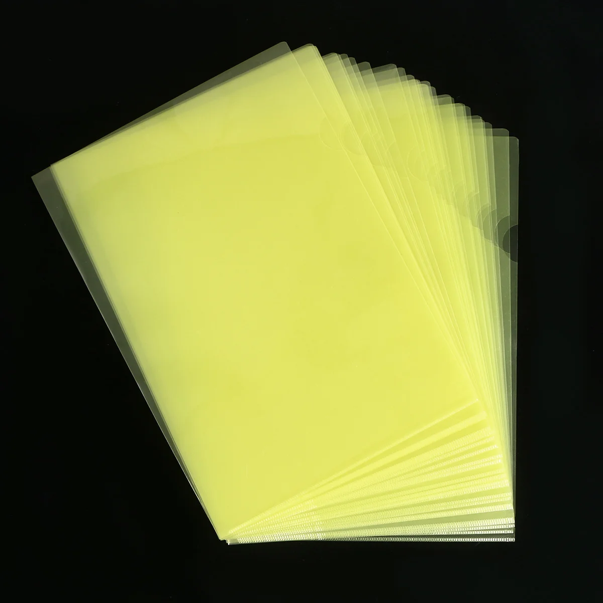 30 قطعة A4 L مجلد ملفات مادة PP شفافة وثيقة توسيع المحفظة الأصفر وثيقة توسيع المحفظة