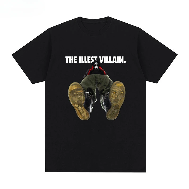 2025 Summer Madvillain Mask Short Sleeve T-shirt MF DOOM Madlib The Illest Villains Men's and Women's T-shirts