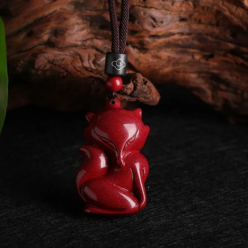 

Vermilion Sand Nine Tailed Fox Purple Gold Sand Pendant Pendant for Men and Women Purple Gold Necklace
