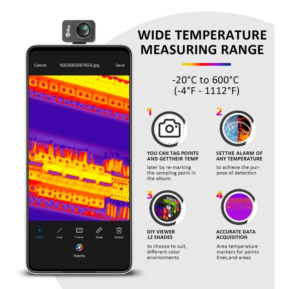 INFIRAY P2 Pro Thermal Camera for iPhone iOS for Android Type C Smartphone Infrared Vision Thermal Imager Thermographic Camera