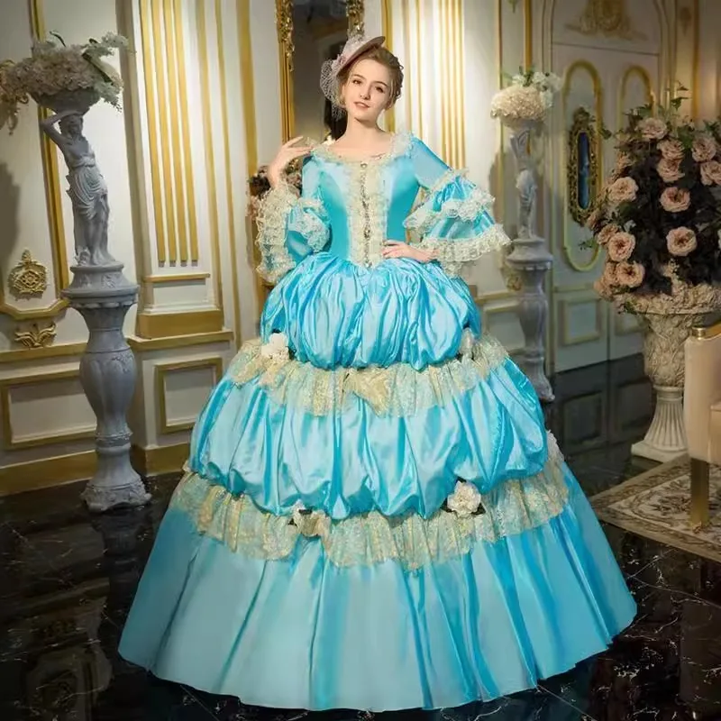 

European Female Court Performance Costume Studio Royal Photography Stage Photo British Wedding Dress Annual Tea Party Abendkleid