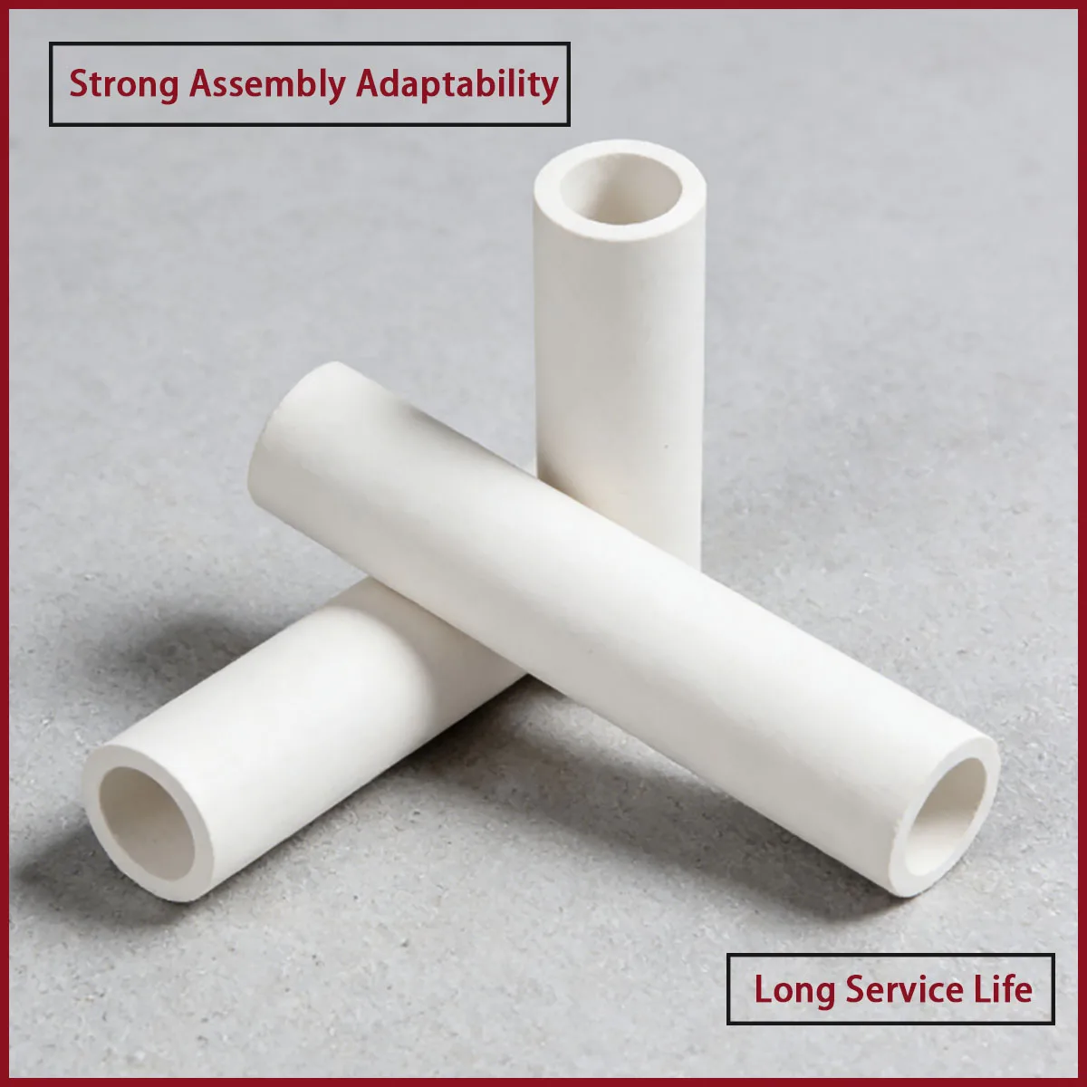 ID0.6-11mm alumina single pore hollow ceramic tube suitable for corrosive fluid transportation in the chemical industry