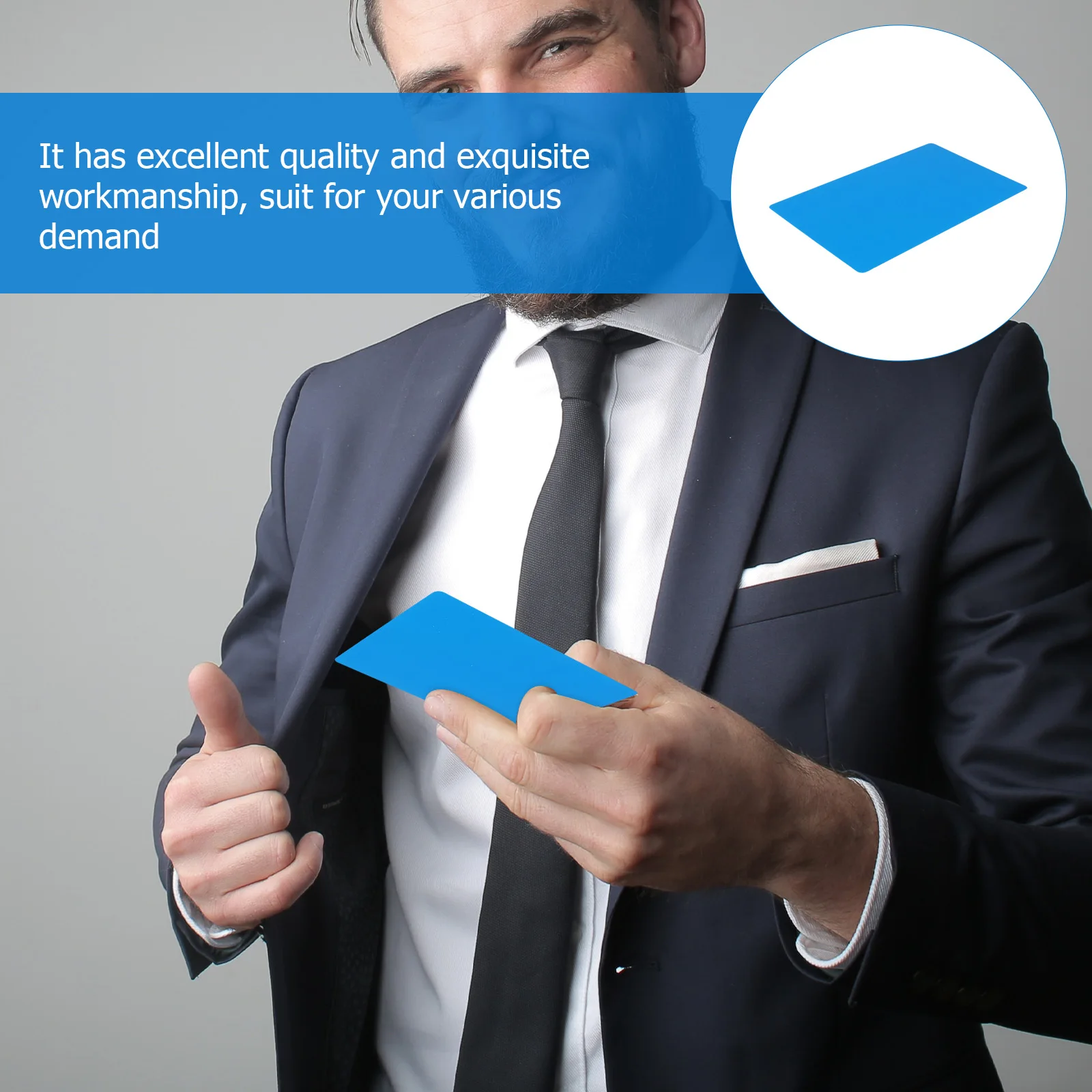 50 個の金属名刺彫刻印刷可能な名前名刺アルミマーキングマシンブランク