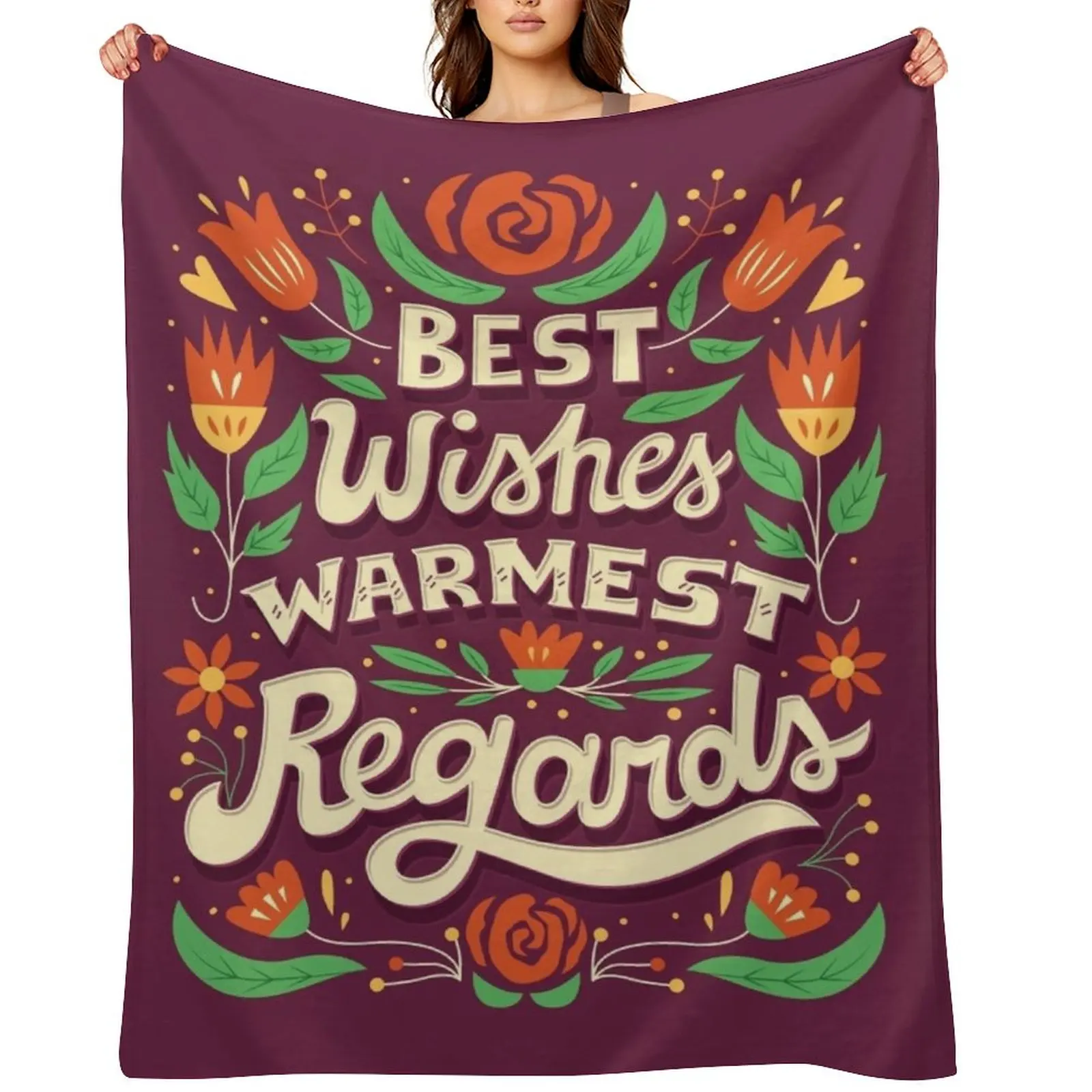 

Best Wishes, Warmest Regards Throw Blanket Heavy Stuffeds Retros heavy to sleep Blankets