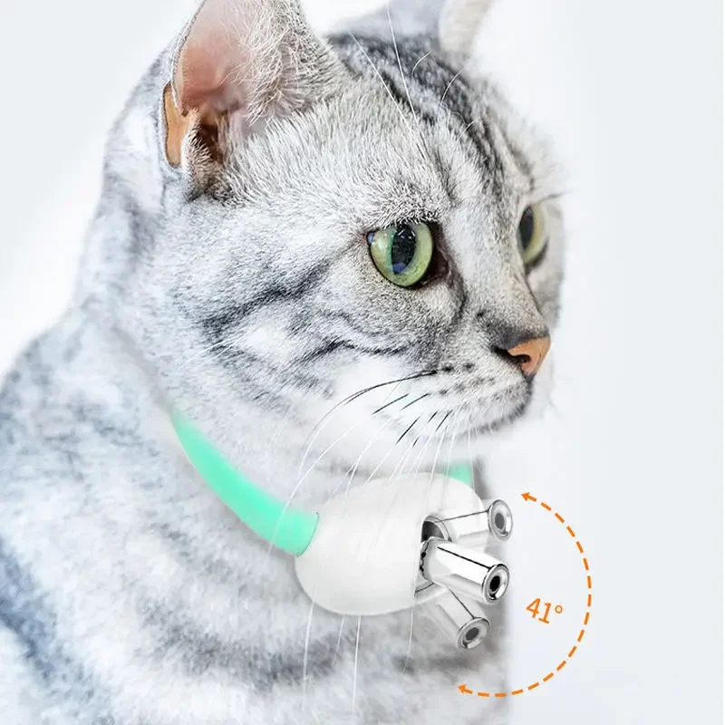 Laser inteligente para gatos, coleira elétrica, brinquedos ajustáveis para gatos, treinamento de exercício interativo, máquina de corte de cabelo recarregável por USB T