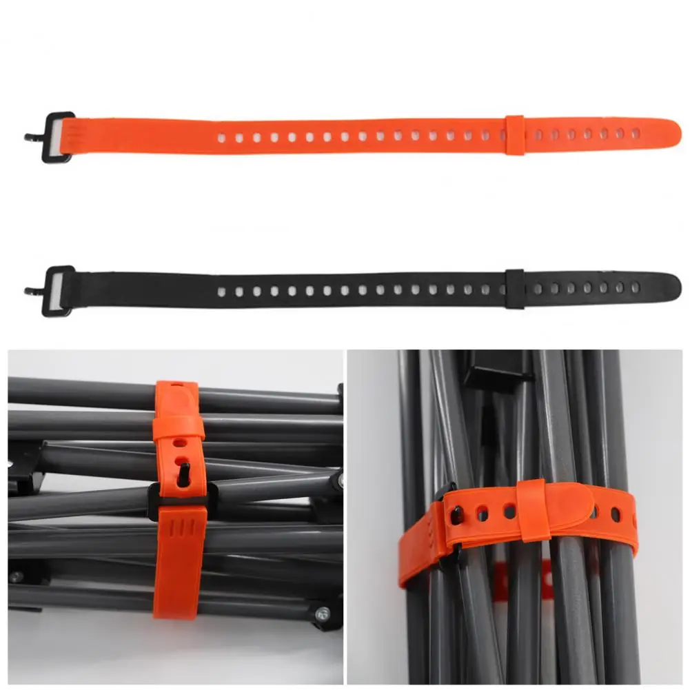 Cargo Strap Reusable Strong Wear-resistant Black/Orange Strapping Soft Rubber Luggage Wire Fastener Buckle Tie-Down Belt Home