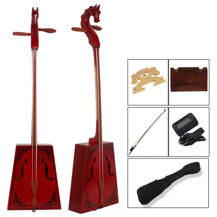 Traditional Folk 2 Strings Instrument Horse Head Professional Inner Mongolia Bowed String Instrument Matouqin