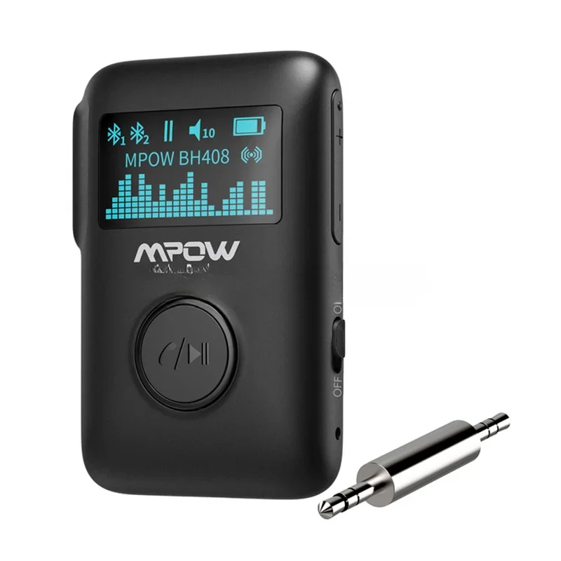 Bluetooth receiver Mpow car aux audio wired to wireless, Qualcomm for QCC3003 chip, music 3D surround sound