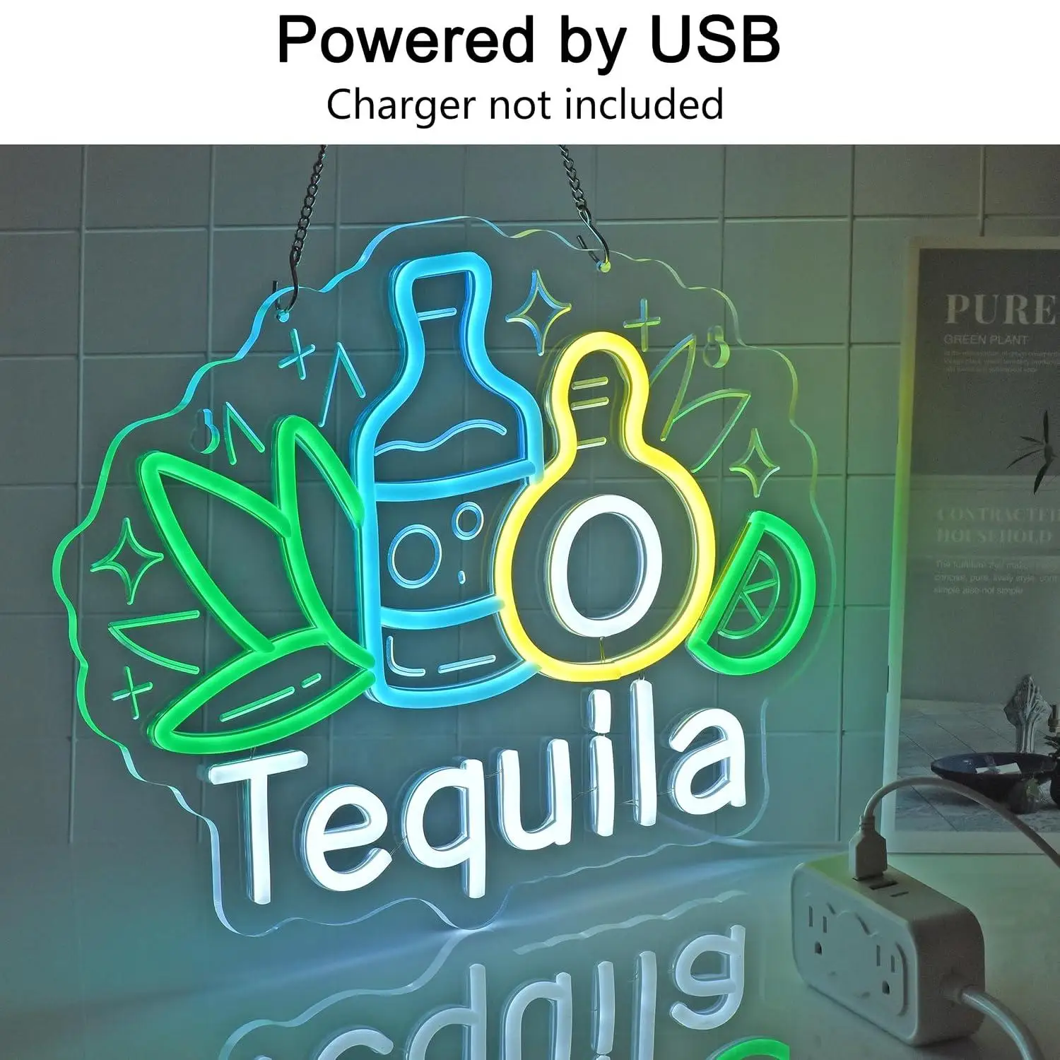Tequila Agave Neon Sign USB Dimmable LED Lights For Mexican Bar Pub Club Bistro Dining Room Wall Art Decor Signboard Light Gifts