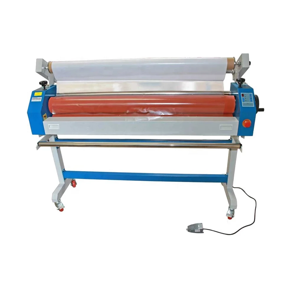 

EC-1600 1600mm 63inch Semi-auto Electric/Manual Cold Laminating Machine With Automatic Self-Removing Back Paper