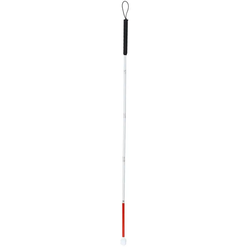 Aluminum Folding Cane 4-Sec Folding Cane With Rolling Tip For Blind Walking Stick