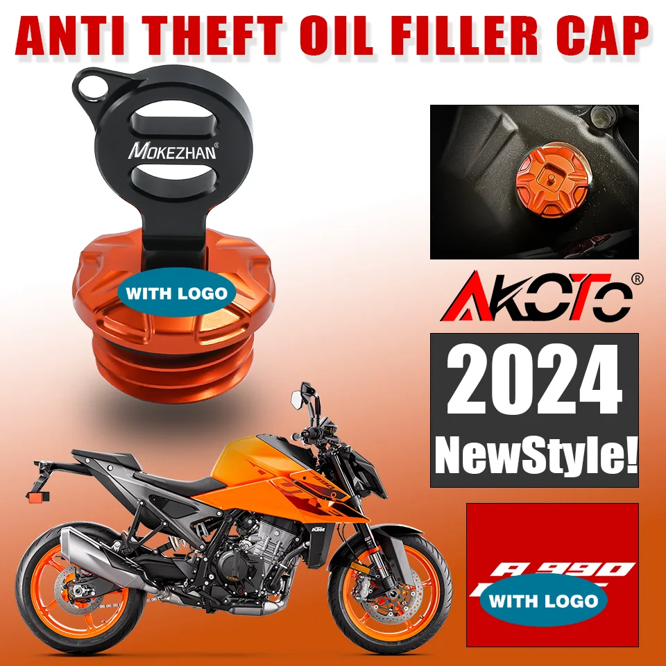 Motorcycles Anti theft Oil Filler Cap Engine Oil Plug Cover For KTM 990 DUKE Duke990 990Duke 2024+ Accessories