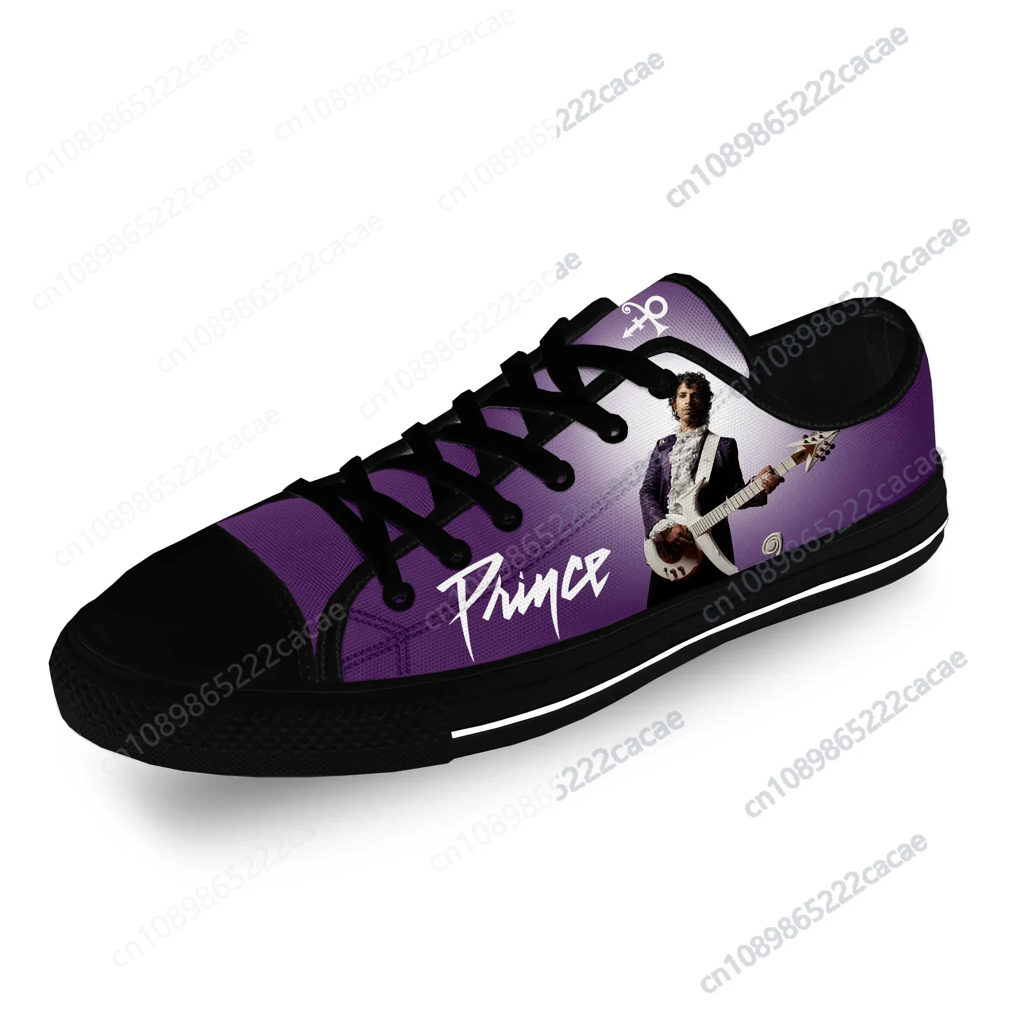 

Music Singer Prince Rogers Nelson Purple Rain Casual Cloth 3D Print Low Top Canvas Fashion Shoes Men Women Breathable Sneakers