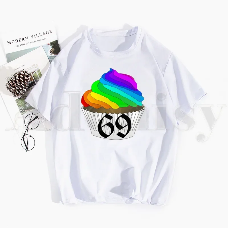 Camiseta casual de manga curta masculina e feminina, streetwear, camiseta engraçada, tops de hip hop, rapper americano 6ix9ine Tekashi 69, primavera