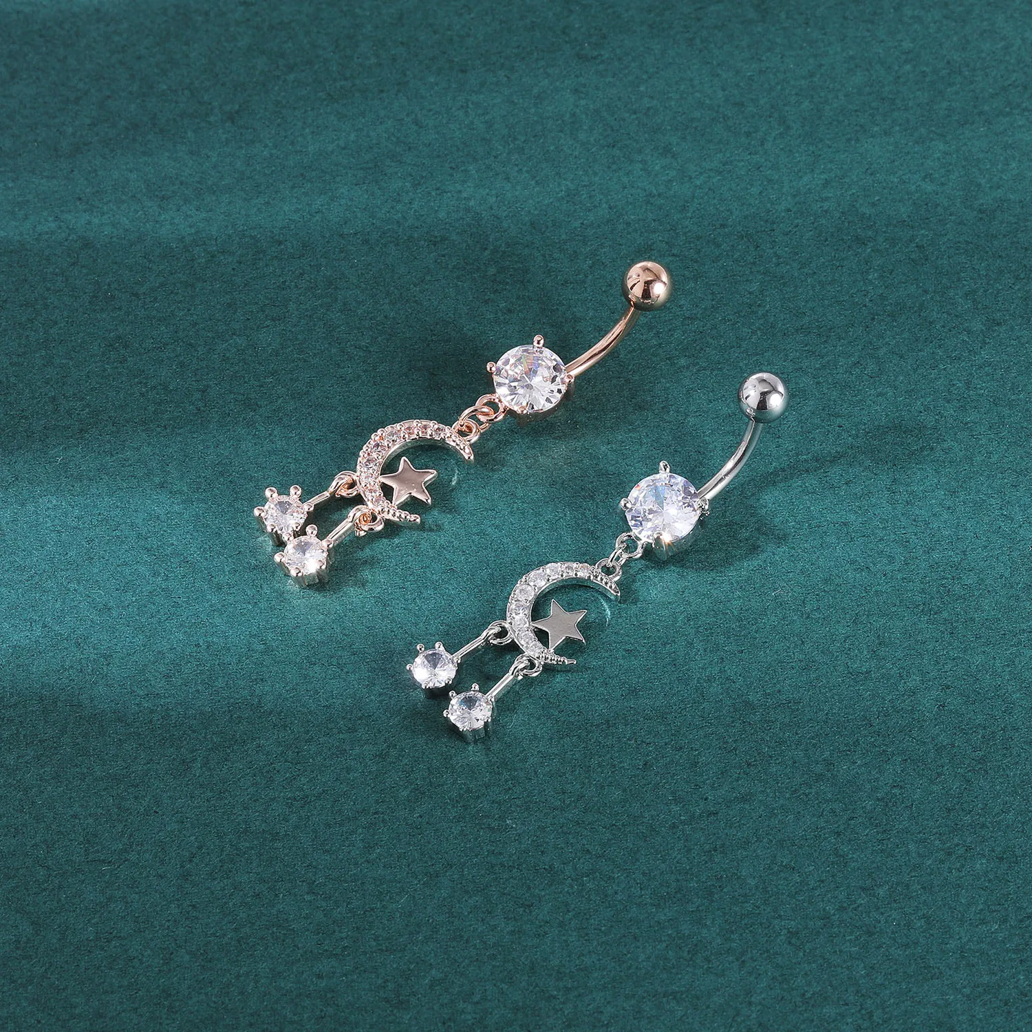 ZS 14G 1 adet zirkon çiçek göb - Body Jewelry Real Gold incelemesi ve fiyatı