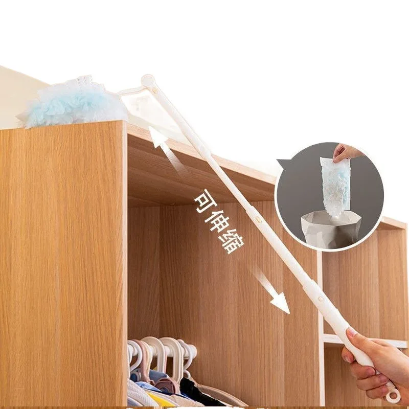 

Long handle electrostatic precipitator dustproof adsorption dust removal dust sweeping roof retractable dust cleaning