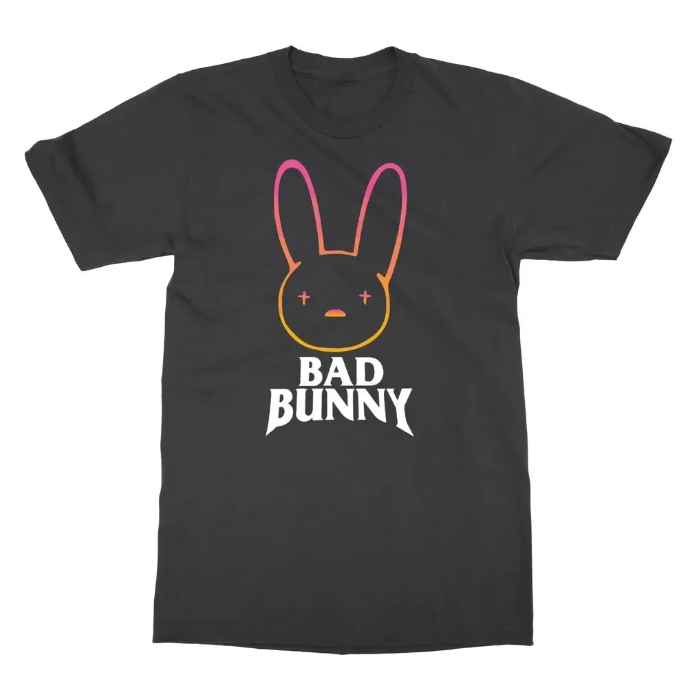 Camiseta de Bad Bunny Conejo para hombre, camisa con gráfico de anime, manga corta, Y2K, Verano