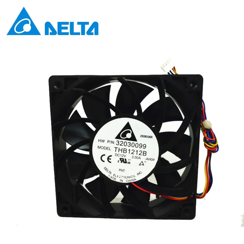 New 12CM 120mm 12025 high- speed winds of cooling fan 12V 3A THB1212B double ball 120*120*25mm for Delta