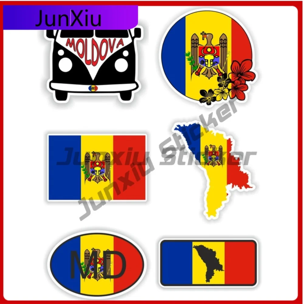 

Moldova Flag Vinyl Pictures Stickers Graphic Funny Car Decoration Vintage Stickers Custom Pictures Waterproof Decals Suv Sticker