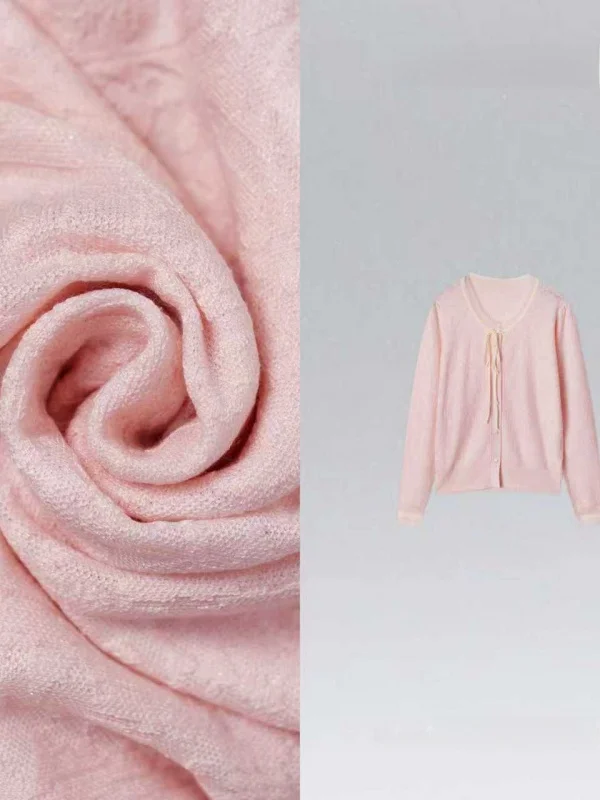 

EDM•STUDIO Anti-Aging Ele Lazy Sweet Versatile Button Cardigan Jaet 2508WT99259 Women's ort Outerwear Spring 2025