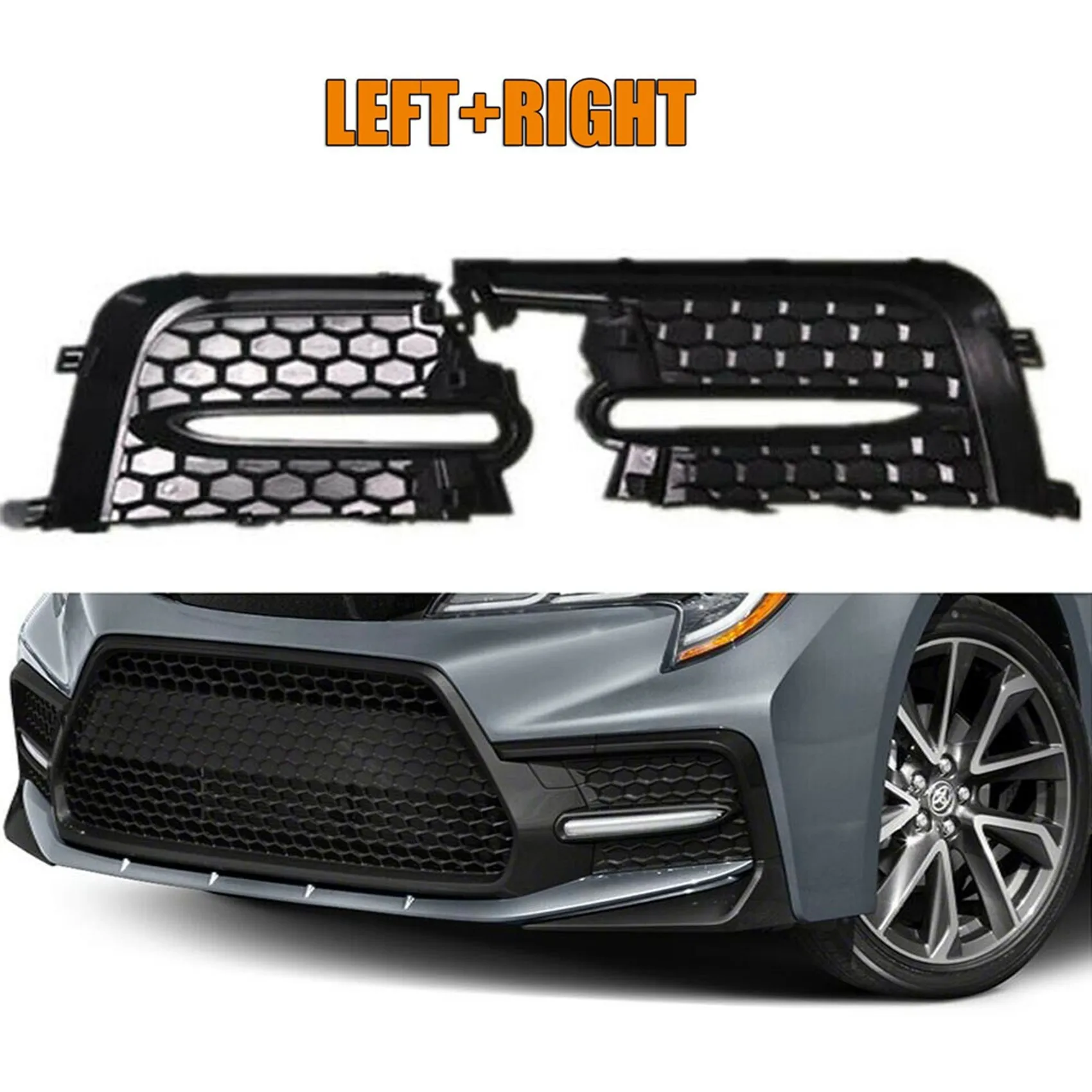 Front Fog Light Covers Bezel For Toyota Corolla Sedan SE XSE 4-Door 2020