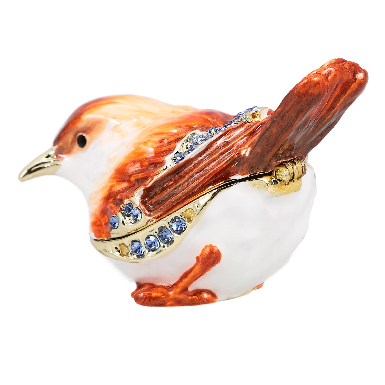 

1pc Cute Bird Statue Jewelry Box Decorative Storage Jar Trinket Organizer Gift for Valentine's Day Birthday Necklace Container