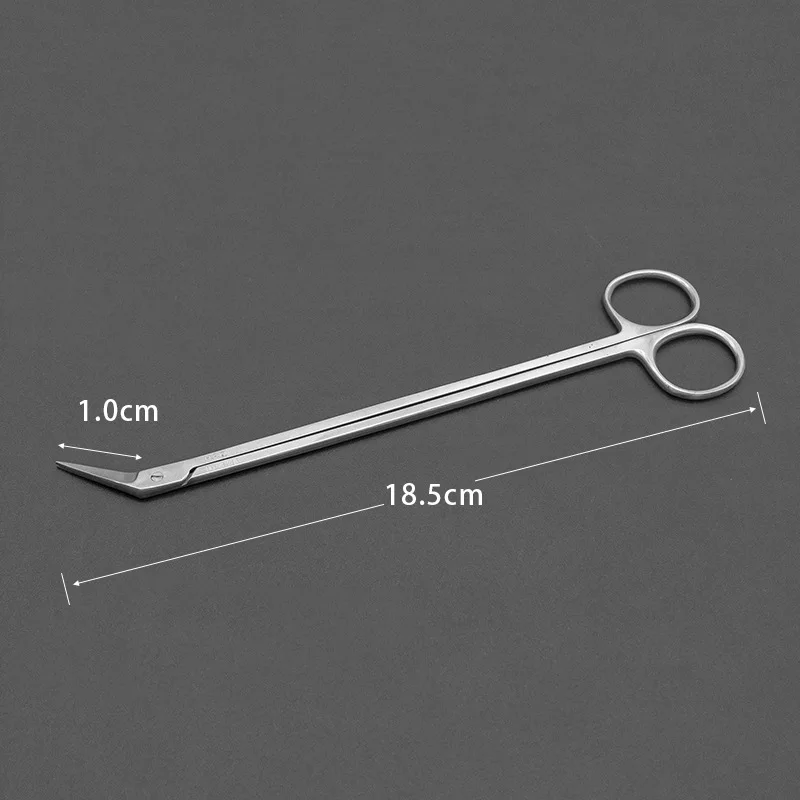 Stainless Steel Micro Bird's Beak Scissors Potts Surgical Angled Scissors