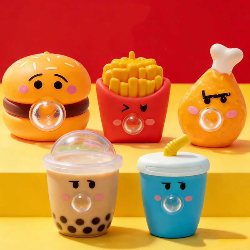 Cute Food Bubbles Squishy Squeeze Toys Anxiety Stress Relief Sensory Antistress Toys for Adults Kids Toys Gifts