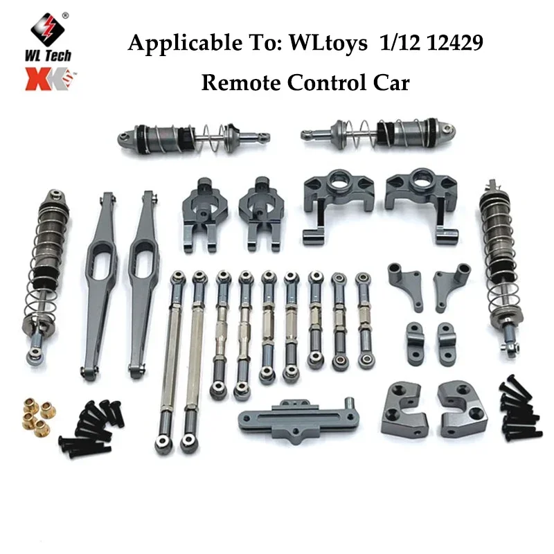 WLtoys-Kit de Piezas de Coche con Control Remoto, Piezas de Metal de Poste de Luz Principal 12429 Mejora Piezas MetalEngranaje Amortiguador Diferencial1/12