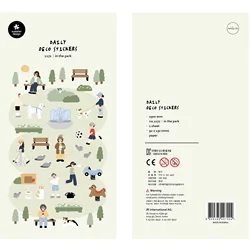 Korea Suatelier 1172 Sticker in The Park Cute Journal Supplies Aesthetic Planner Decor Stickers Scrapbooking Craft Stationery