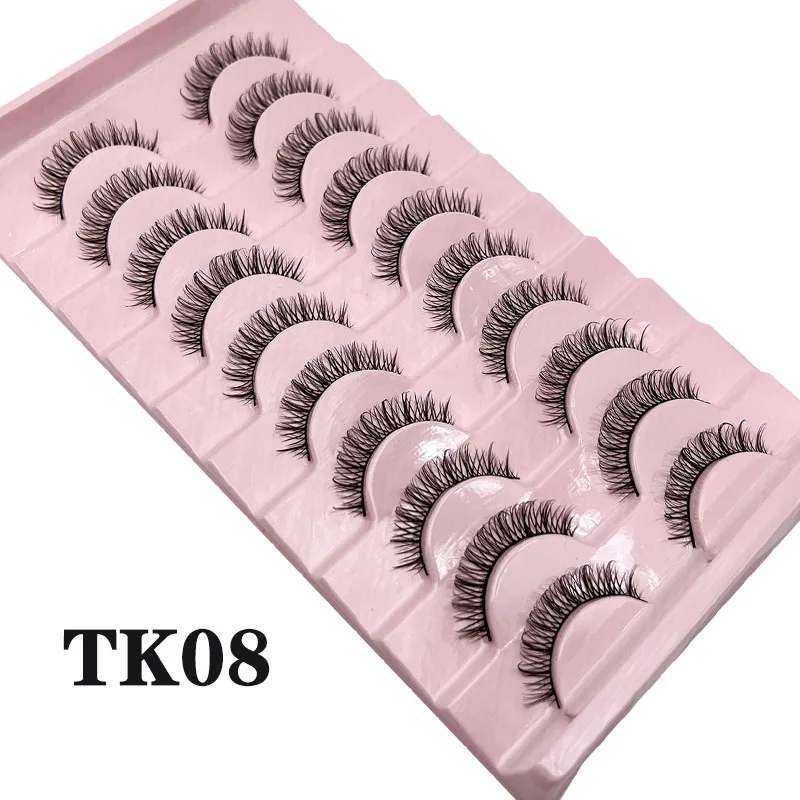 Russische Streifenwimpern 10 Paar Flauschige Kunstnerzwimpern 3D Falsche Wimpern Russische Volumen-Wimpern Künstliche Wimpern Giveaway Make-up – Detail 11