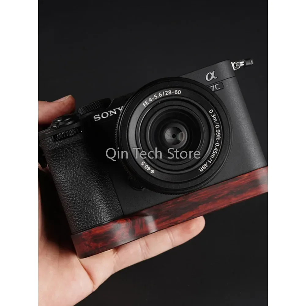 

Quick Release Wood Hand Grip Ebony Walnut Camera Bracket Base Plate for Sony A7M4 A7S3 A1 Arca Swiss Clamp Tripod Mount