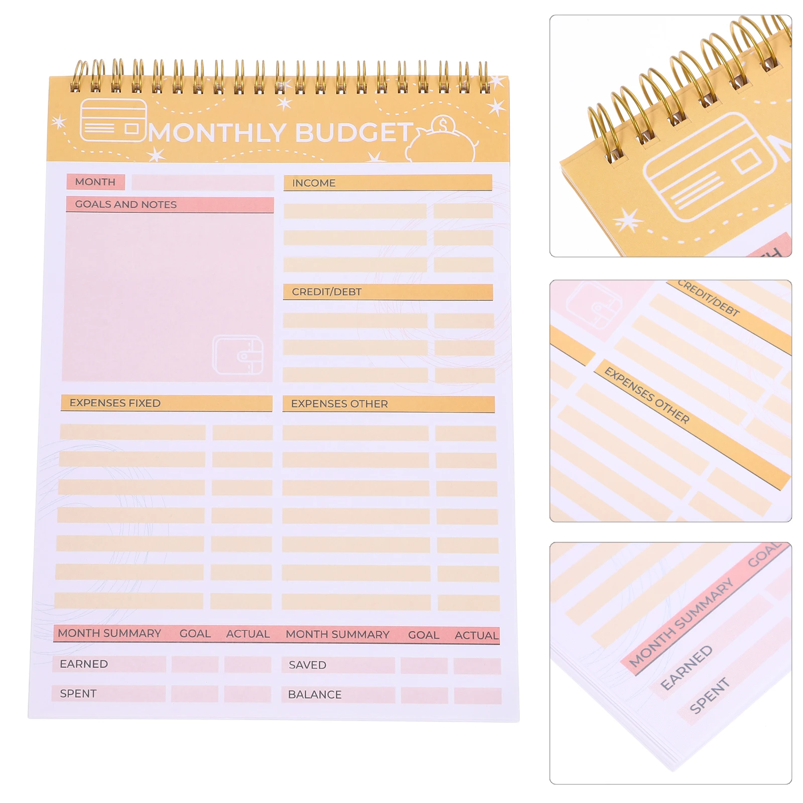 Бюджетная книга, блокноты, планировщик еды, еженедельное разрывное меню, еда, диета, список продуктов, карманные покупки, прочный материал