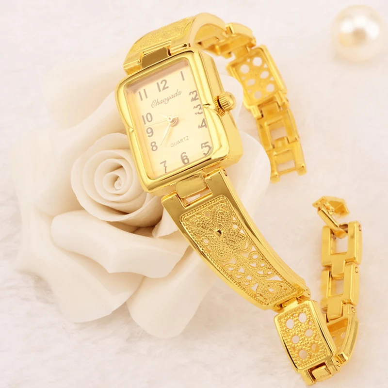 MAYZHISU Luxury Gold Women Watches Stainless Steel Quartz Women Bracelet Watches Casual Dress Ladies Wristwatch Female Clock