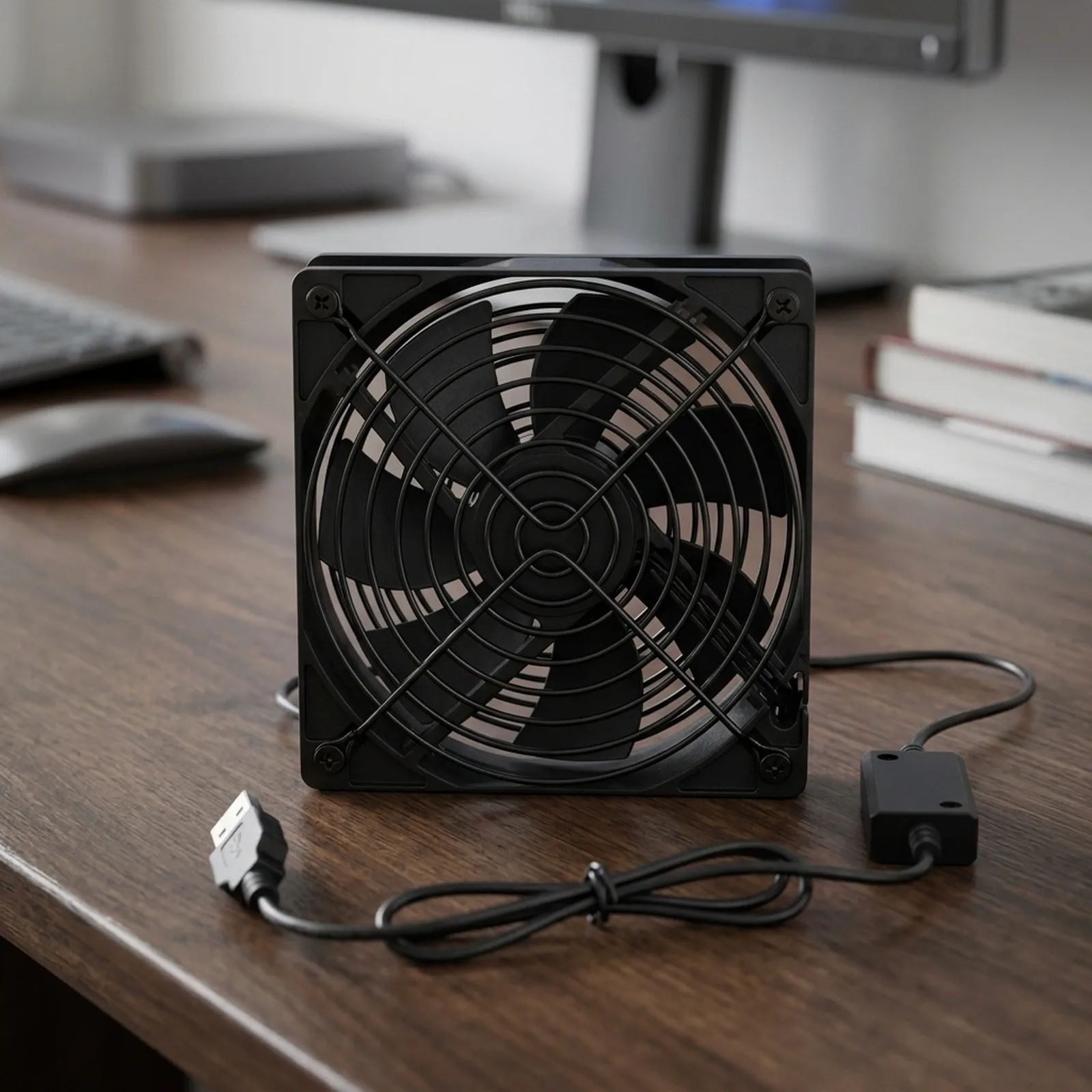 Compact USB Fan For Gaming Setup Digital Display Fan For Precise Cooling Blower Cooler Cooling Adjustable Speed Fan
